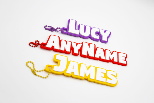 Bold Style Name Keyring