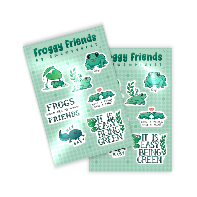 Froggy Friends sticker sheet