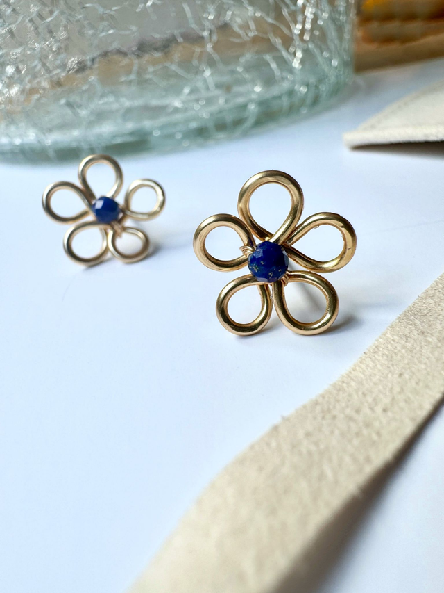 Boucles Poppy Lapis Lazuli