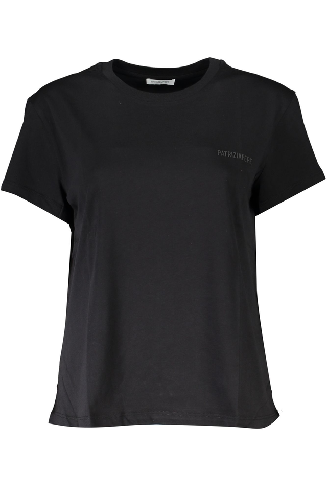 PATRIZIA PEPE T-SHIRT MANICHE CORTE DONNA NERO