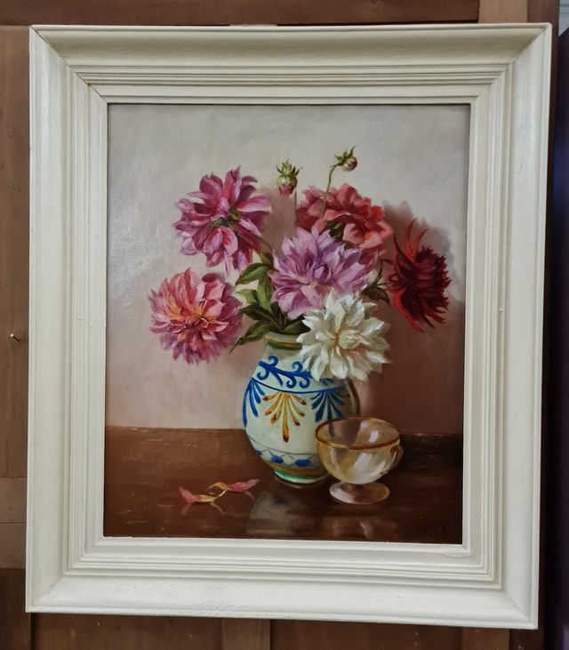Magnifique tableau bouquet de Pivoines  80/70cm