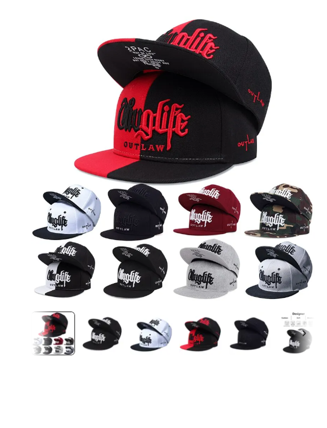 Unisex Pflanzens tickerei Hip-Hop-Hüte 