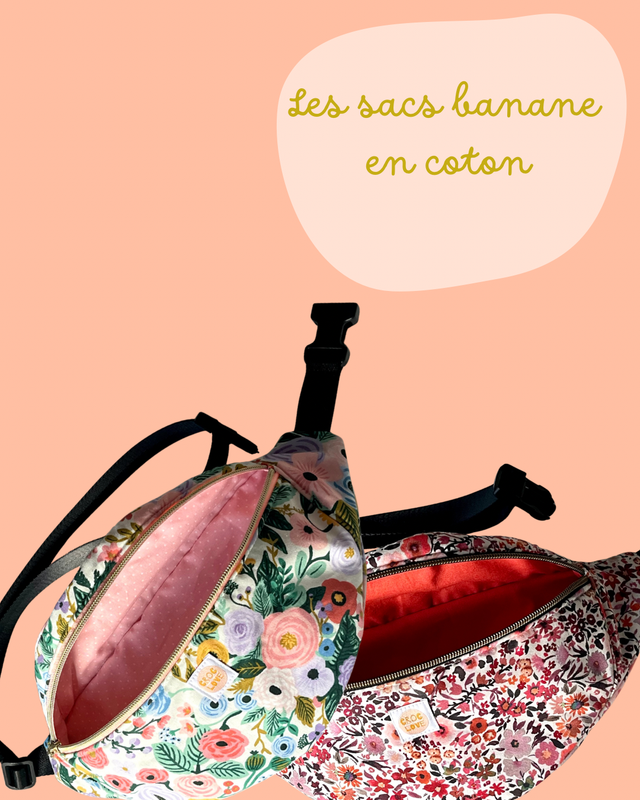 Sac banane en coton