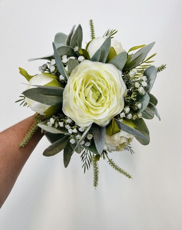 The Classic White Peony Bridal Bouquet