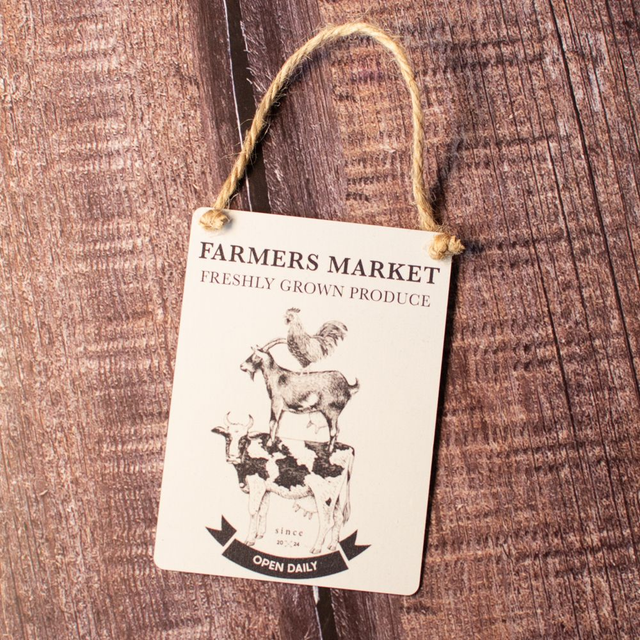 Farmers Market - Mini Metal Sign