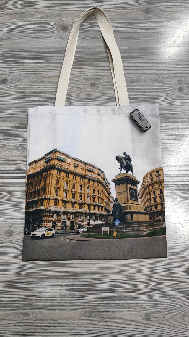 Borsa Shopper  tote Panorama Napoli Piazza Borsa