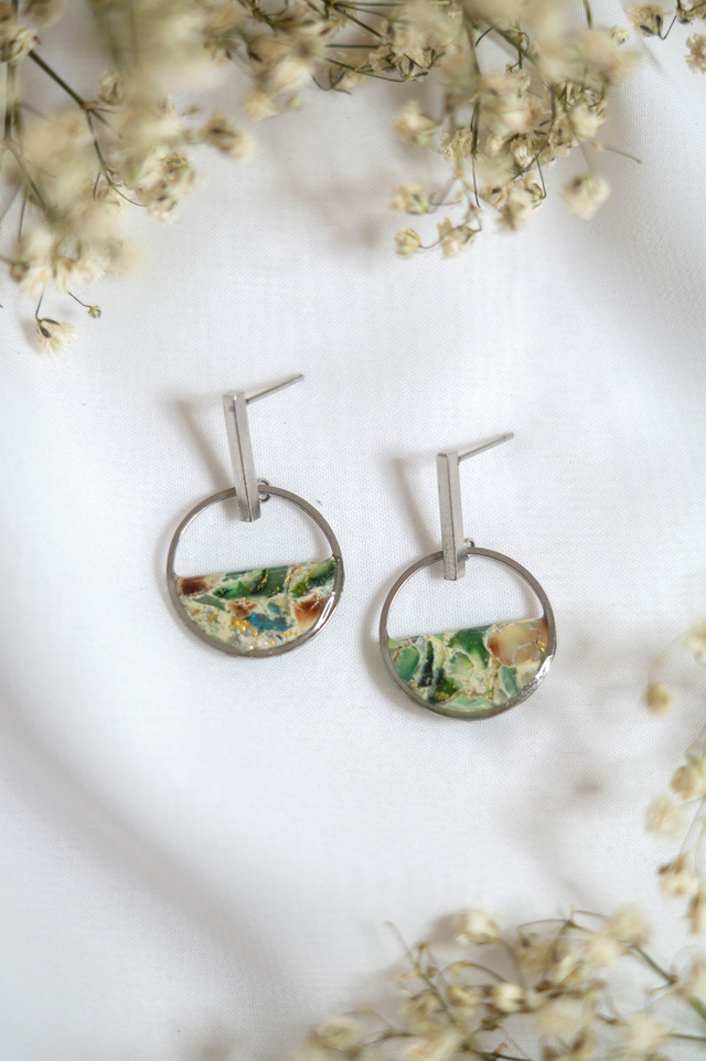 Coloris éclats verts - Boucles Horizon