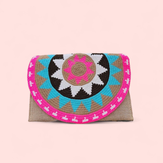 Pochette Juta e Uncinetto