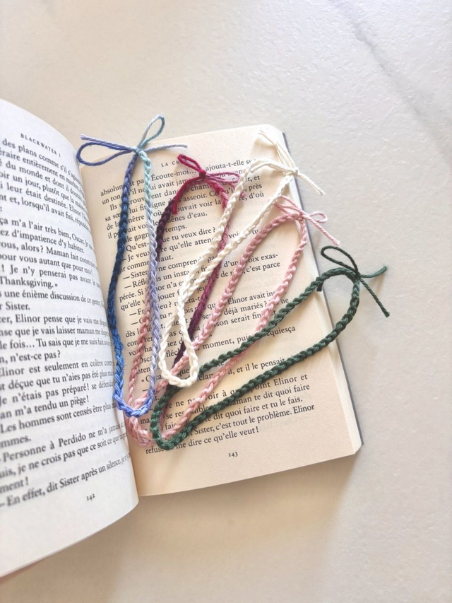 Cotton Ties for your Bookmark ~ Handmade
