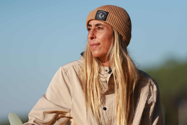 BONNET EN MAILLE RECYCLÉE CAMEL