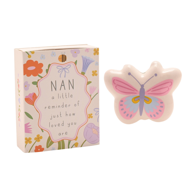 Nan Butterfly Ceramic Keepsake Token – “A Little Reminder of Just How Loved You Are”