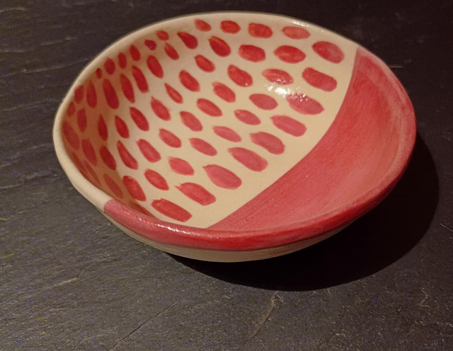 Small red trinket dish
