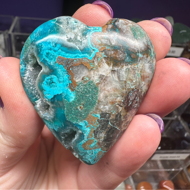 Chrysocolla Heart 