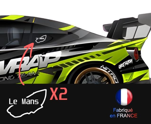 Stickers circuit LE MANS autocollant 10CM