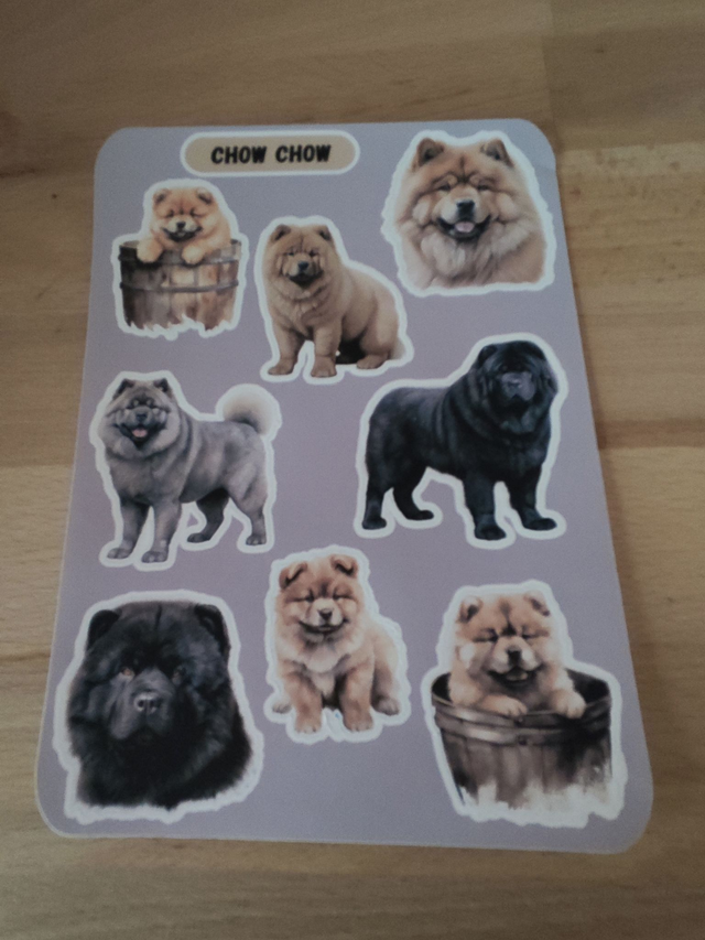 Planche stickers Chow Chow