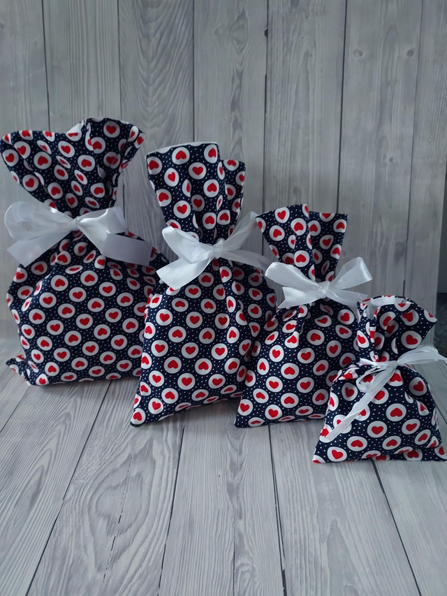 Valentines Gift Bags ~ Valentines Gift ~ Wedding ~ Anniversary ~ Reusable Fabric Gift Bags - Engagement Gift - Galentines Gift 