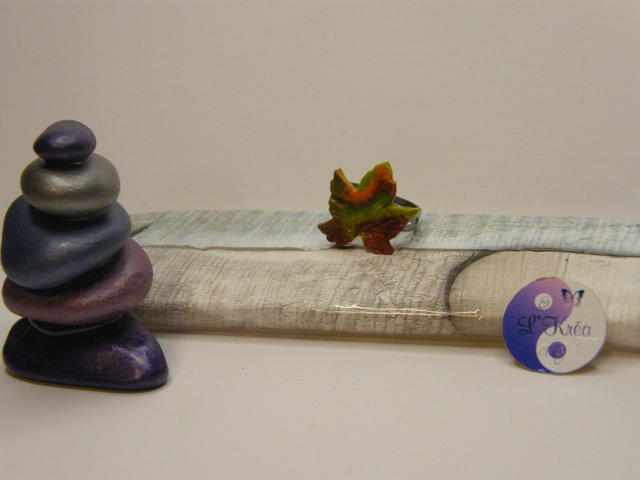 Feuille d&#039;érable Vert/Marron/Orange