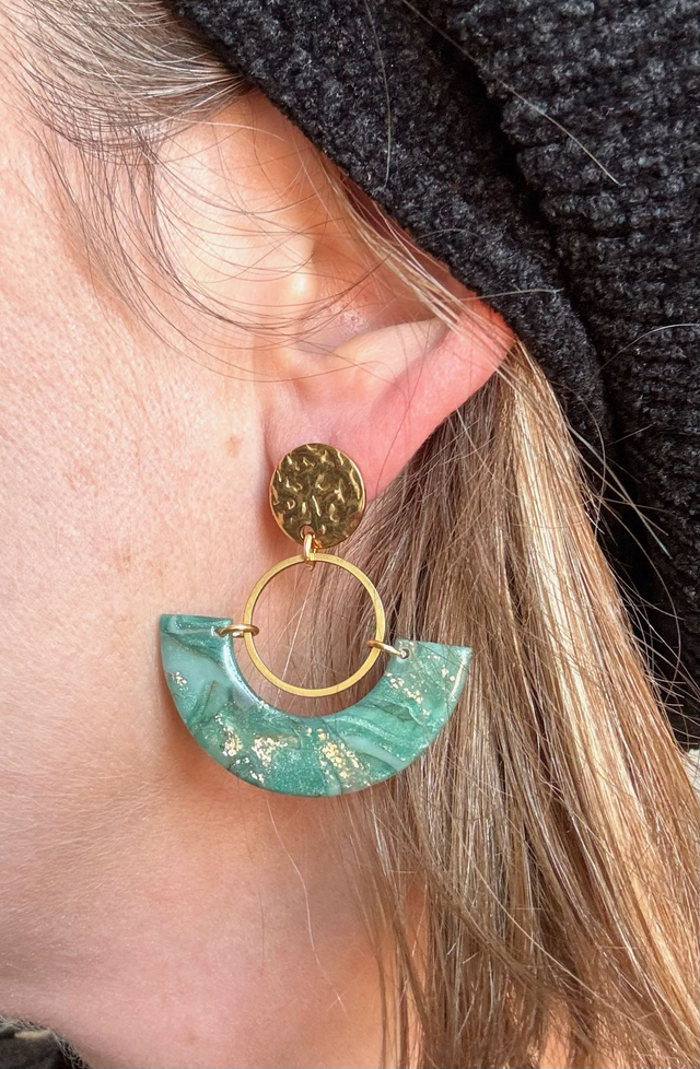 Boucles « Aura de Jade »