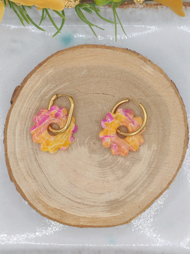 Fleurs Leady violet jaune 