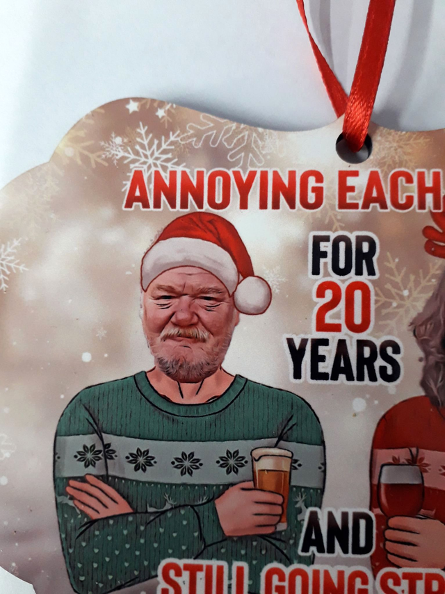 Personalised Double Sided Christmas Decoration