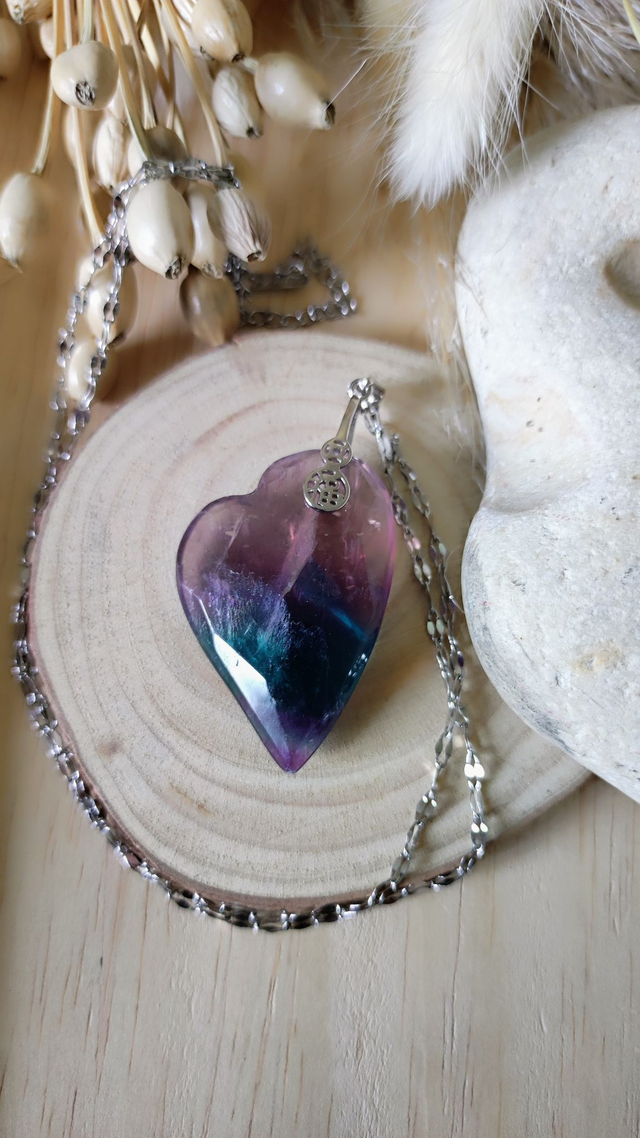 Pendentif Coeur Fluorite