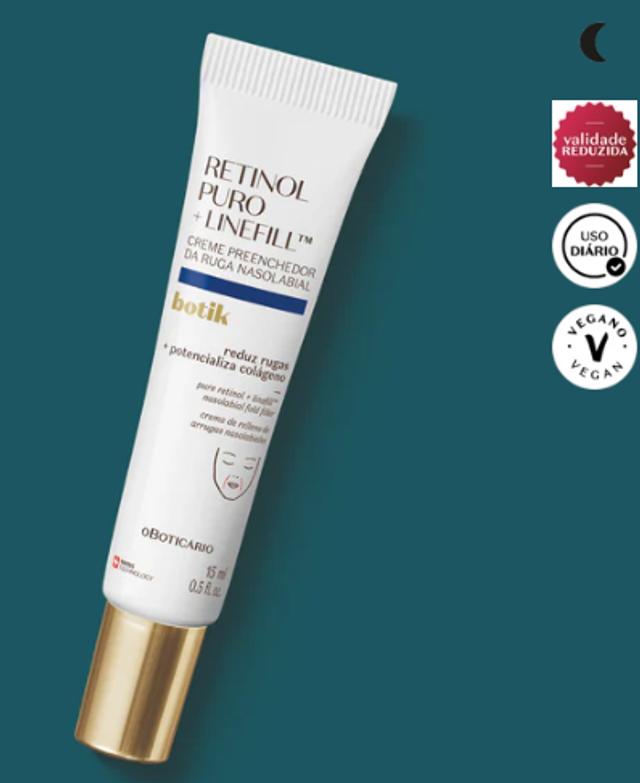 Retinol Puro +Linefill Creme Preenchedor da Ruga Nasolabial 15ml-0.5 fl.oz