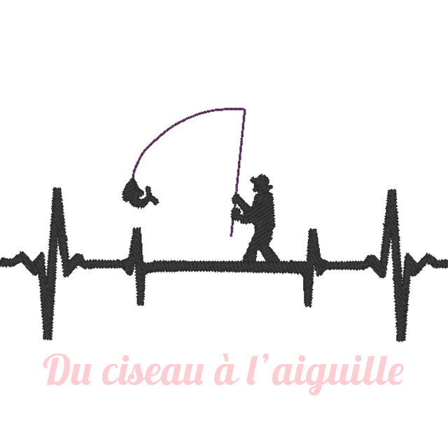 fichier broderie éléctropêcheur - Cadre 10x10 / 12 Formats