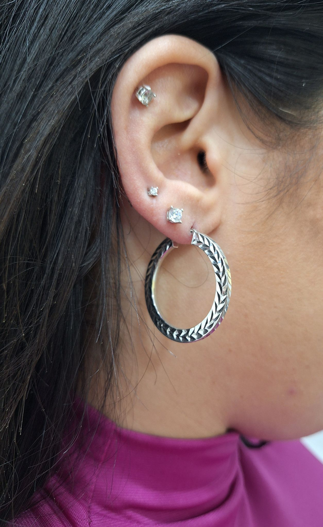 Cerchi Sfaccettati - Argento 925