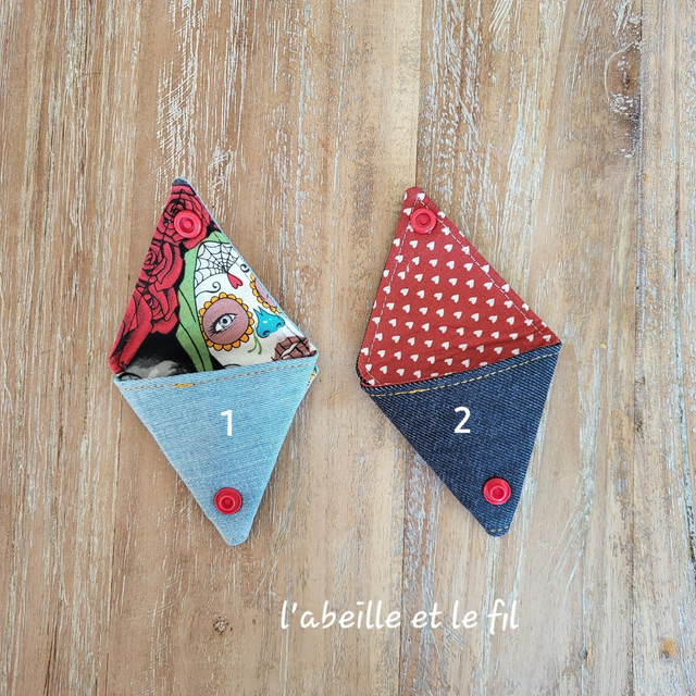 Porte-monnaie Origami Pression Rouge