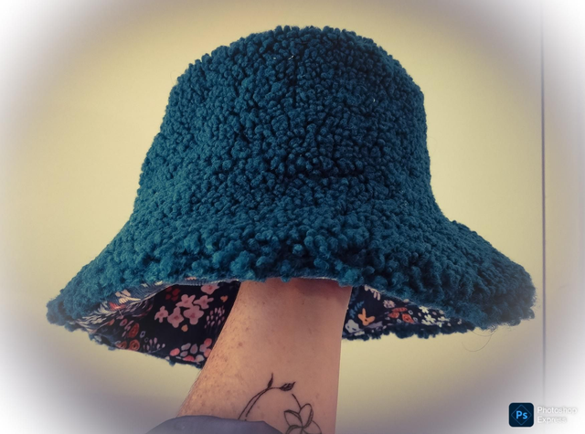 Bob réversible teddy bleu intérieur velours