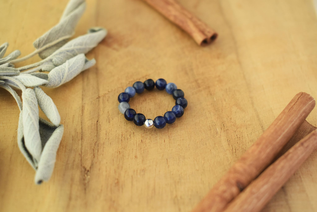Bague Litho – Sodalite : Clarté mentale &amp; Éveil 