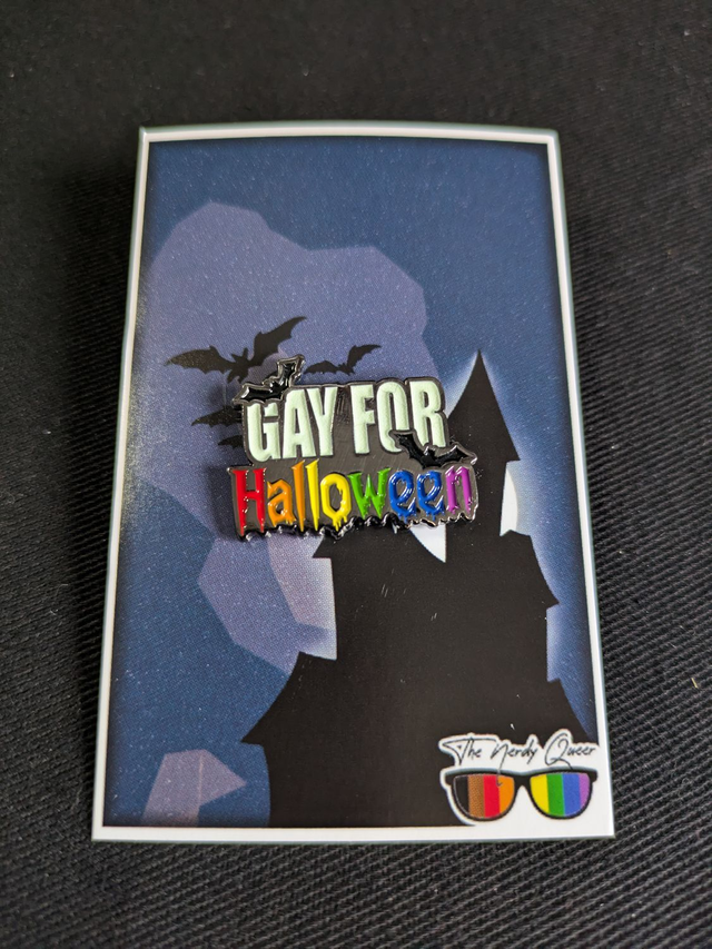 'Gay For Halloween' Soft Enamel Pin Badge