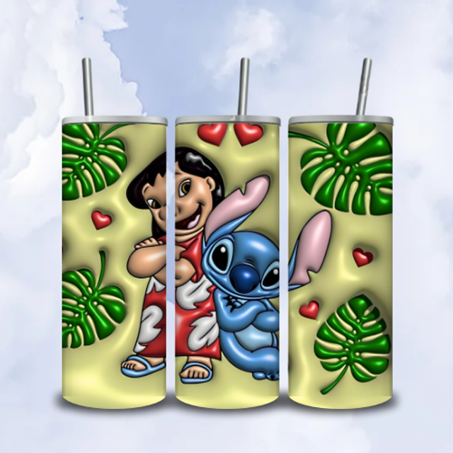 Tumbler 3D Lilo et Stitch