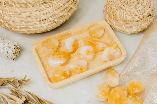 Pierre roulée Citrine - Energie positive, prospérité et chaleur