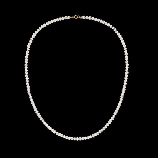 Collar perlas minimalista 4mm
