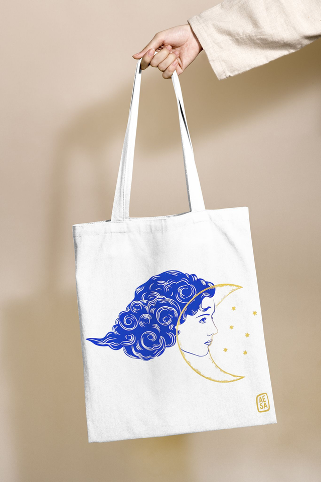 Tote-bag "Dans la Lune"