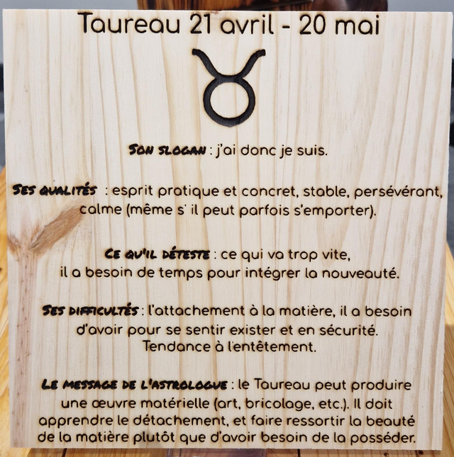 Gravure sur bois du Taureau