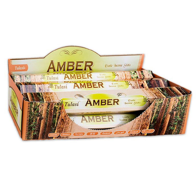 Caja GRANDE  6 uni. Incienso Tulasi Amber