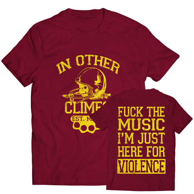T-shirt Fuck The Music (burgundy)