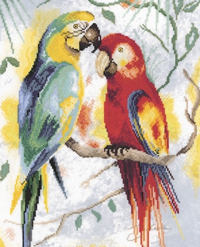 Lanarte Parrot Talk Counted Cross Stitch Kit