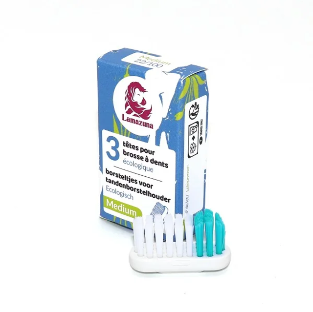 Lot de 3 Têtes de Brosse à Dents Rechargeables - Lamazuna