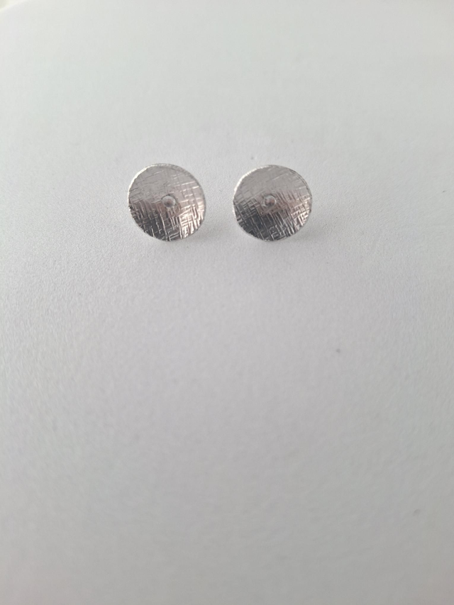 Textured Dome Stud with Clear Stone