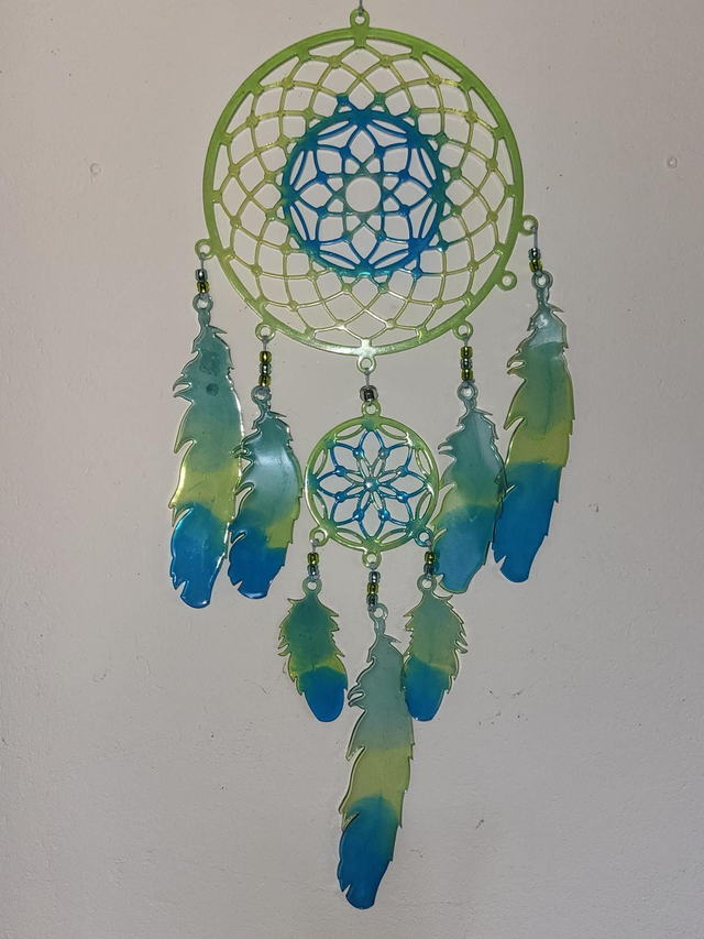 Attrape rêve vert bleu