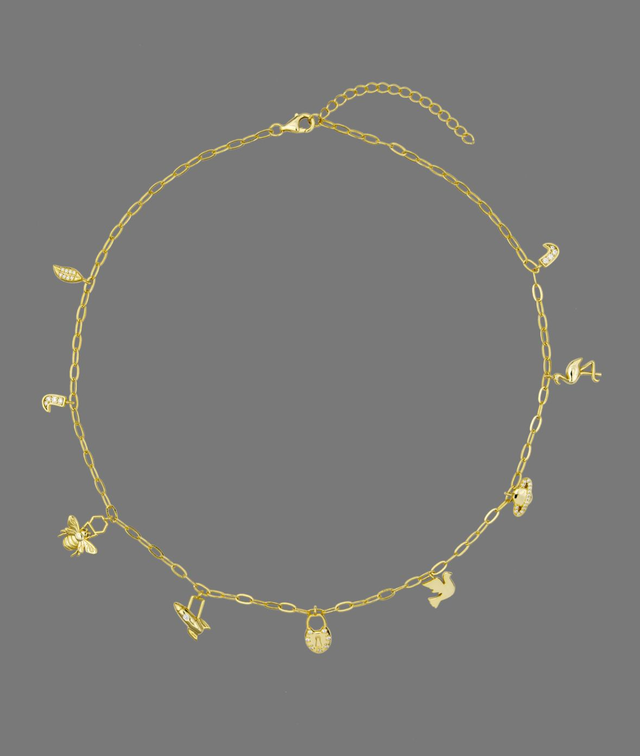 Gold Plated Charm Necklace