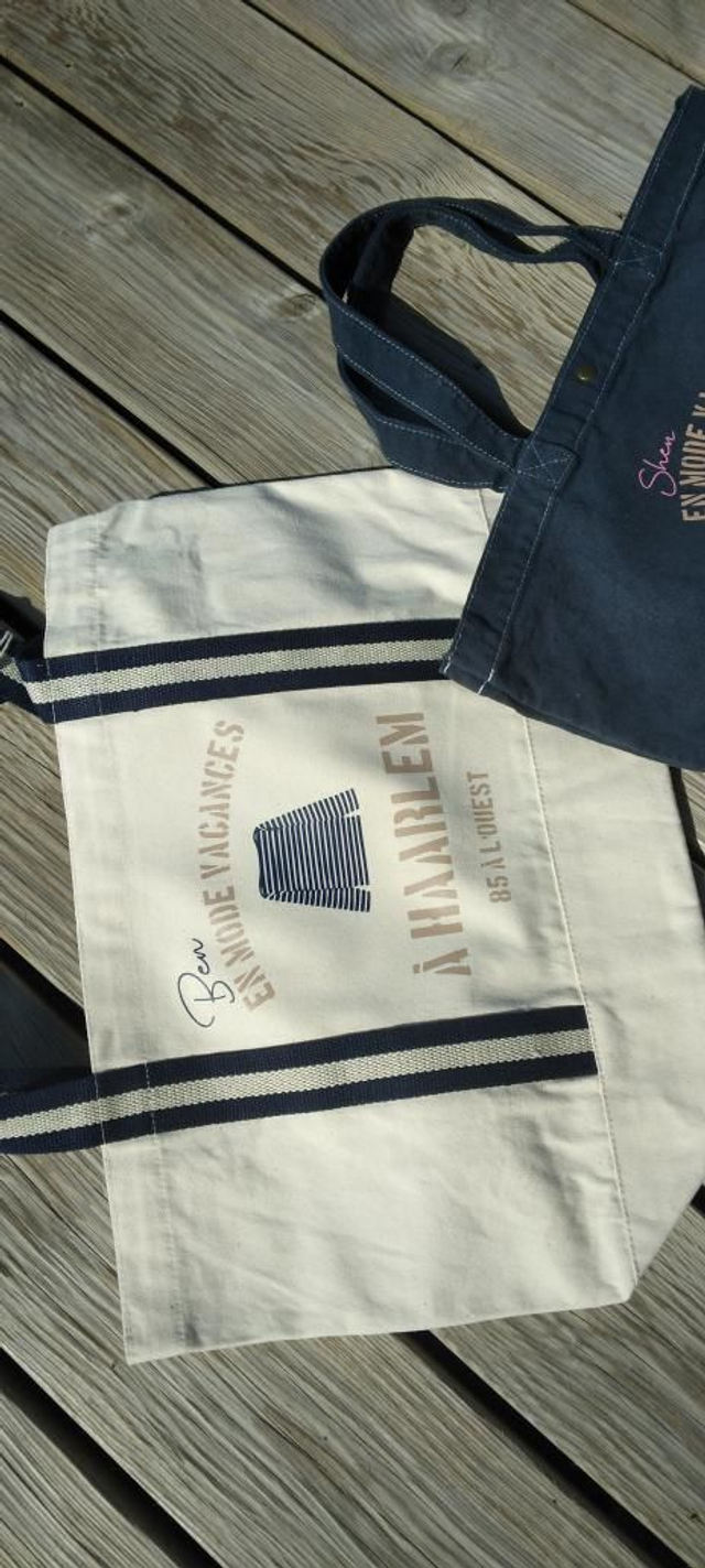 Cabas anses couleur personnalisation au choix 