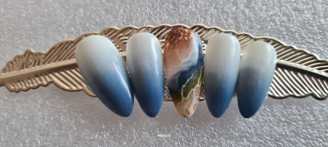 Marble Blue and White (brillant) 22 Presson&#039;s