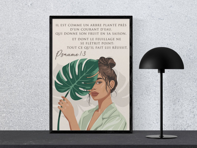 Psaume 1:3 – Feuille tropicale