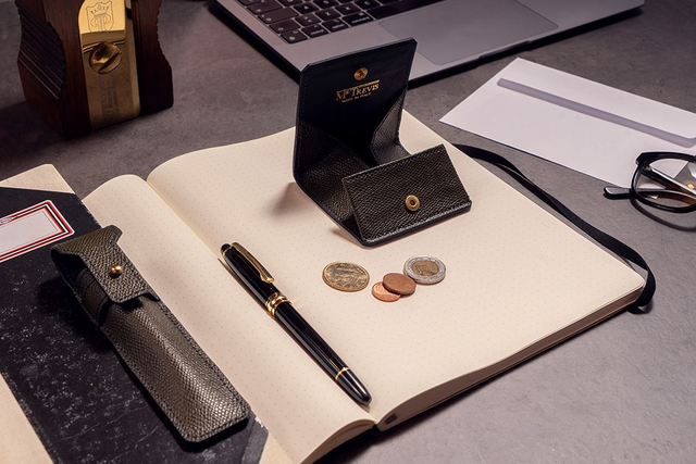 Portamonete in pelle | Verde Bosco - Mr. Trevis