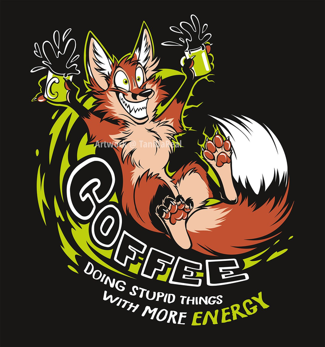 Shirt COFFEE – More Energy! (Red Fox)