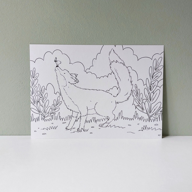 inkleurkaart [bosdieren] vos